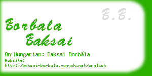 borbala baksai business card